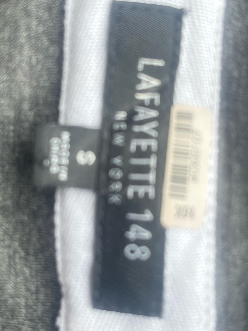 Lafayette 148 New York Light Gray V-Neck Cable Knit Sweater - Picture 7 of 7